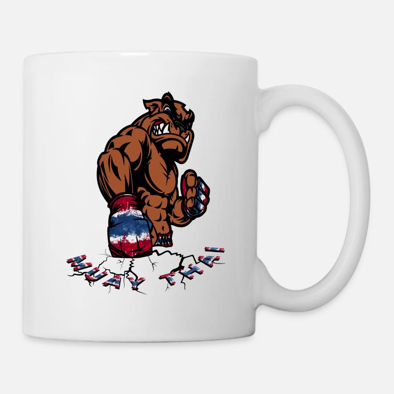 Bulldog Boxer Flag Fury - Mug blanc - blanc
