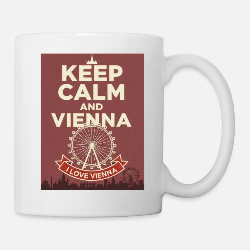 Reste calme et Vienne - Mug blanc - blanc