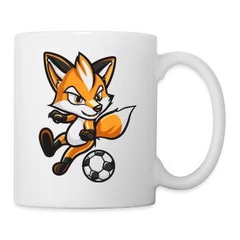 Fuchs Comic Fußball - Tasse - Weiß - Rechts