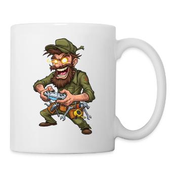 Joueur d’aventure avec outils Craftsman - Mug blanc - blanc - Droite