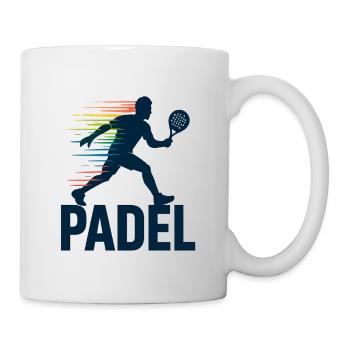 Padel silhouette in the rainbow - Mug - white - Right