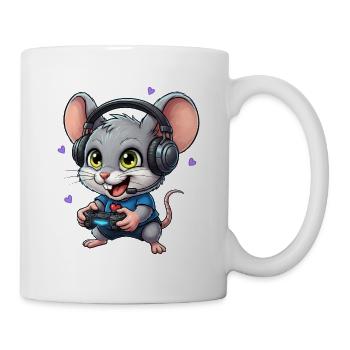 Gaming Mouse with Headphones Gamer Gift - Mug - white - Right