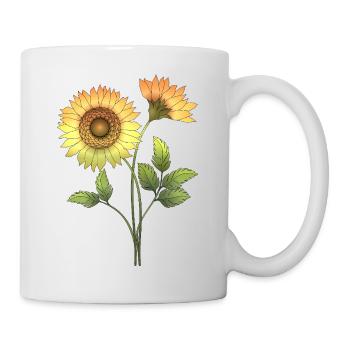Fleur - Mug blanc - blanc - Droite