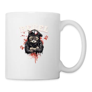 Rebel Cat - Tasse - Weiß - Rechts