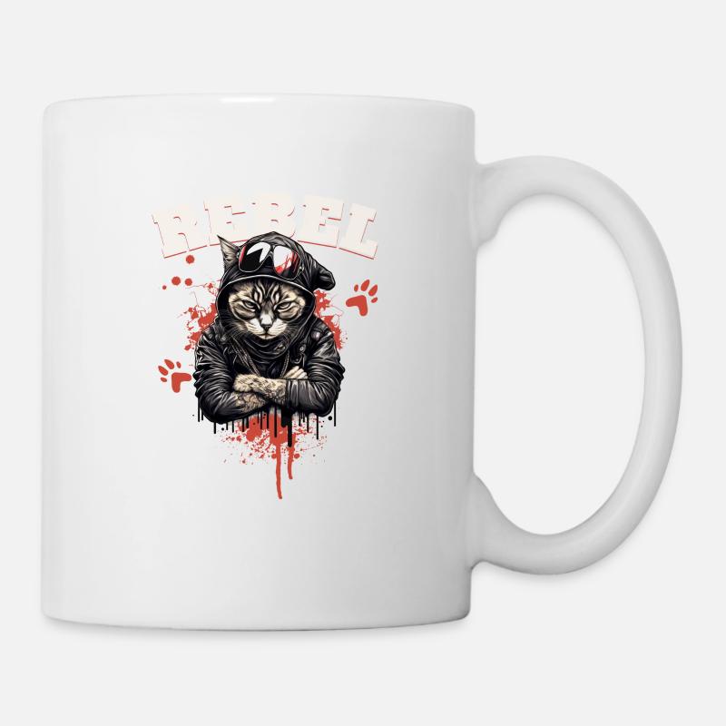 Rebel Cat - Mug - white
