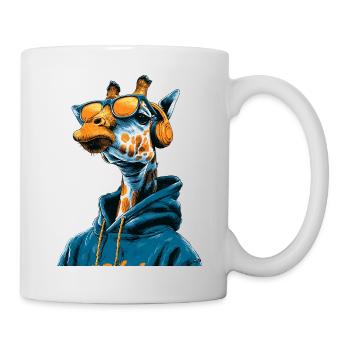 Giraffe Hoodie Sonnenbrille - Tasse - Weiß - Rechts