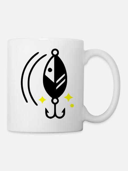angelkoeder-blinker-haken-icon - Tasse - Weiß