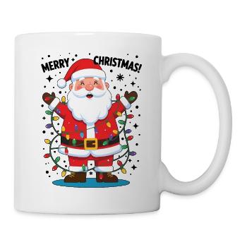 Funny Santa Merry Christmas Cheerful - Mug - white - Right