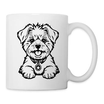 Dog White White Dog Dog Head T-shirt Gift - Mug - white - Right