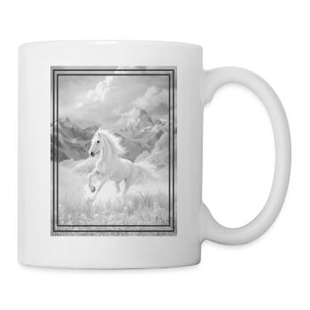 Pferd - Tasse - Weiß - Rechts