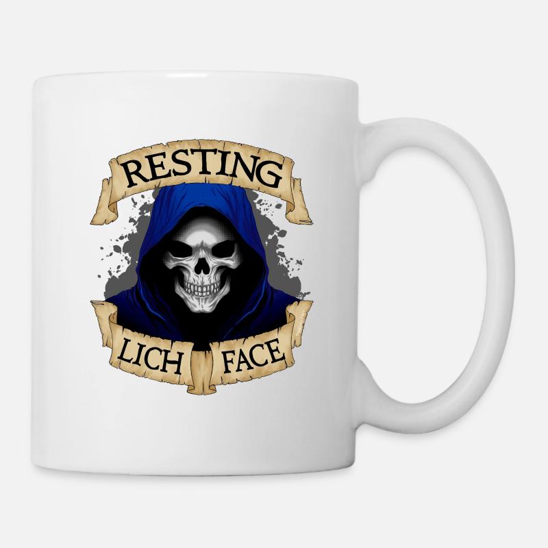 Resting Lich Face - Mug - white