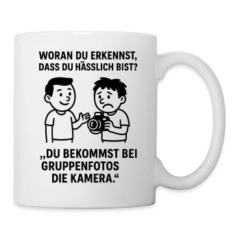 gruppenfoto hässlich witz lustig - Tasse - Weiß - Rechts