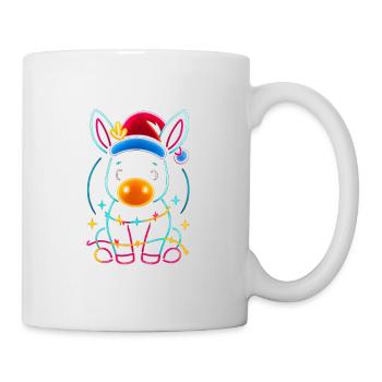 Esel Elfe Weihnachten Lustig Geschenk - Tasse - Weiß - Rechts
