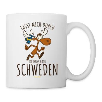 Lasst mich durch ich muss nach Schweden - Tasse - Weiß - Rechts