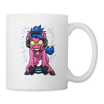 Gamer Pony Neon Headset avec Lightning Colors Gaming - Mug blanc - blanc - Droite