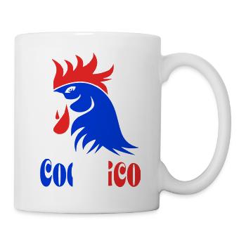 Coq bleu blanc rouge  - Mug blanc - blanc - Droite