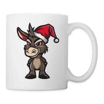 Esel Weihnachten - Tasse - Weiß - Rechts