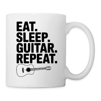 Eat. Sleep. Guitar. Repeat. - Mug - white - Right