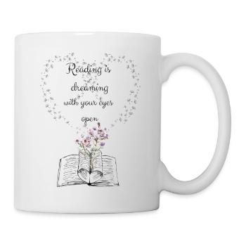 Reading is dreaming - Mug - white - Right
