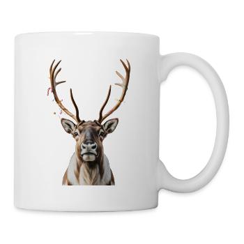 Hirsch Rudolph Frohe Weihnachten süß - Tasse - Weiß - Rechts