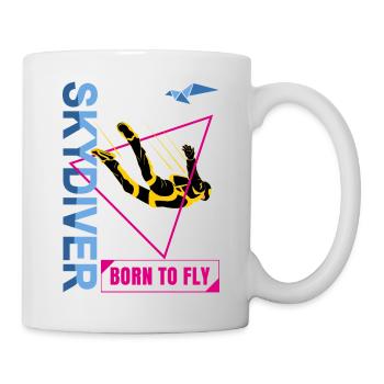 Parachutiste parachutiste | Né pour voler - Mug blanc - blanc - Droite