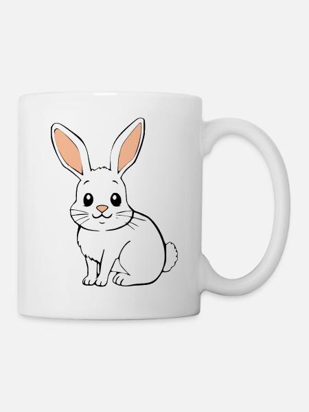 Hase Kaninchen T-shirt Geschenk - Tasse - Weiß
