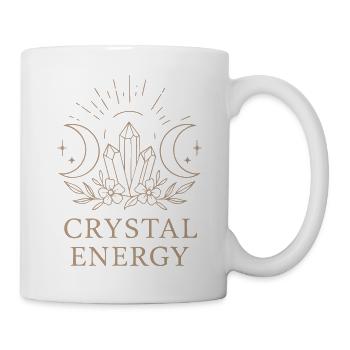 Crystal Energy Floral Line Art - Mug - white - Right