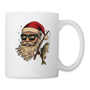 Pêcheur Père Noël Pêcheur Pêche Père Noël - Mug blanc - blanc - Droite