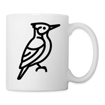 Specht - Tasse - Weiß - Rechts