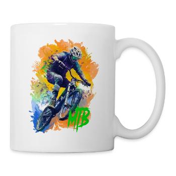 Vélo VTT - Mug blanc - blanc - Droite