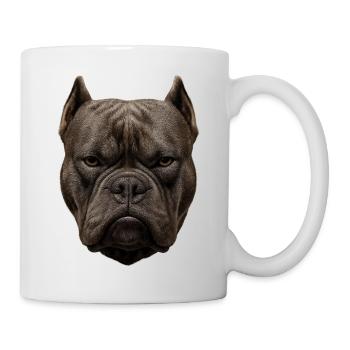 Kraftvoller Bulldoggenkopf - Tasse - Weiß - Rechts