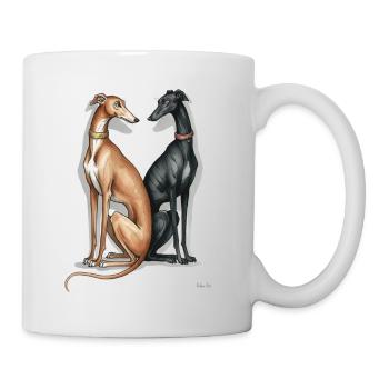 Deux Galgos - Mug blanc - blanc - Droite