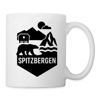 Silhouette de la Norvège du Svalbard - Mug blanc - blanc - Droite