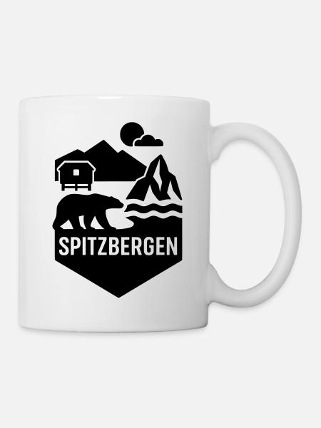 Svalbard Norway Silhouette - Mug - white