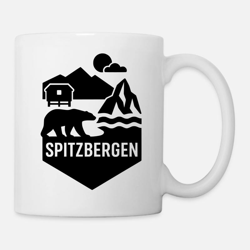 Svalbard Norway Silhouette - Mug - white