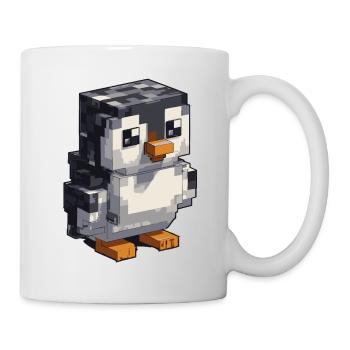 Mignon pingouin pixel - Mug blanc - blanc - Droite