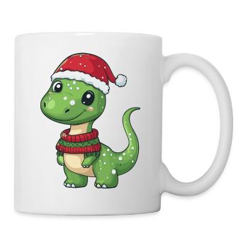 Dinosaure brontosaure Noël - Mug blanc - blanc - Droite