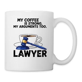 Coffee Lawyer Saying Perfect Shirt Design Lawyer - Mug - white - Right