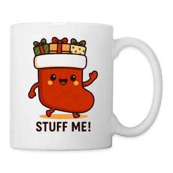 Cozy stomach with gifts - Mug - white - Right
