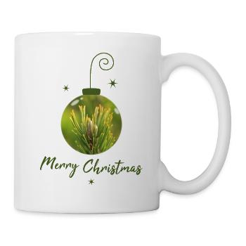Sapin dans la boule de Noël, boule de branches de sapin - Mug blanc - blanc - Droite