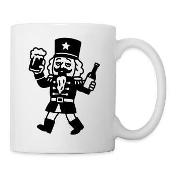glühwein alkohol weihnachtszeit nussknacker - Tasse - Weiß - Rechts