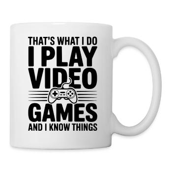 Das ist es, was ich tue. Ich spiele Videospiele. - Tasse - Weiß - Rechts