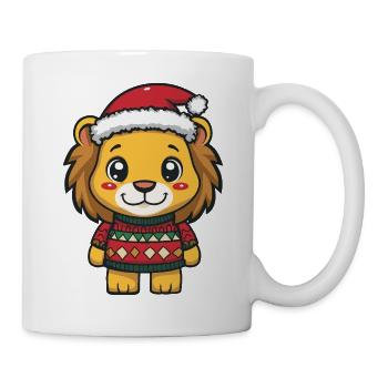Noël de Noël Lion - Mug blanc - blanc - Droite