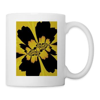 Yellow Black Flower - Mug - white - Right