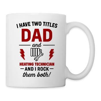 Cadeau de Technicien Chauffage Papa Noël Fête des Pères - Mug blanc - blanc - Droite