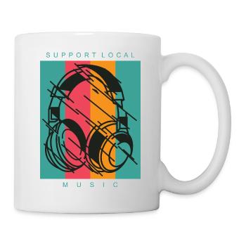 DJ Musik Kopfhörer Outfit  - Tasse - Weiß - Rechts