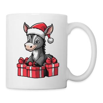 Esel Weihnachten Geschenke - Tasse - Weiß - Rechts