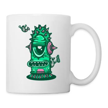 Retro-Musical-Dornenmonster - Tasse - Weiß - Rechts