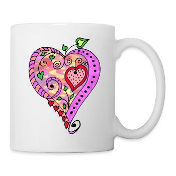 Herz - Tasse - Weiß - Rechts