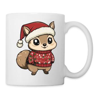 Squirrel Christmas Xmas - Mug - white - Right